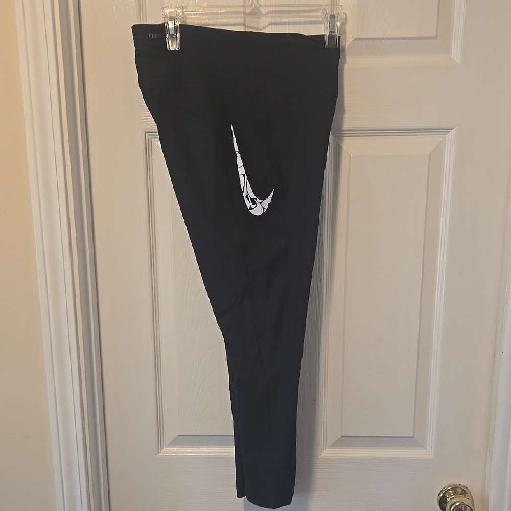 Nike Black Leggings with White Logo